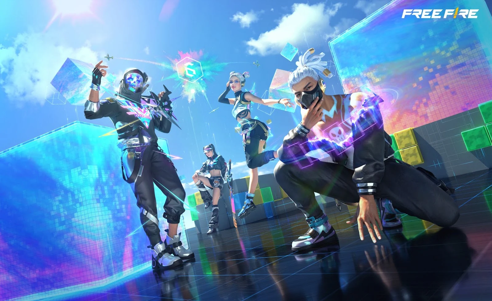 Personagens da coleção Chroma de Free Fire